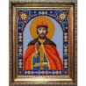 Пример оформления в рамке Святой Дмитрий Канва с рисунком для вышивки бисером Конек 9321