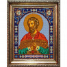 Пример оформления в рамке Святой Артемий Канва с рисунком для вышивки бисером Конек 9339