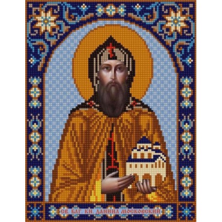 Святой Даниил Канва с рисунком для вышивки бисером Конек