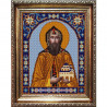 Пример оформления в рамке Святой Даниил Канва с рисунком для вышивки бисером Конек 9356