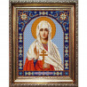 Пример оформления в рамке Святая Евгения Канва с рисунком для вышивки бисером Конек 9360