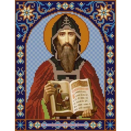 Святой Кирилл Канва с рисунком для вышивки бисером Конек