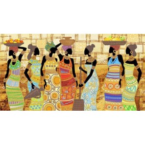 Африканский колорит Канва с рисунком для вышивки бисером Конек