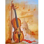 Скрипка Канва с рисунком для вышивки бисером Конек