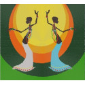 Танец Канва с рисунком для вышивки бисером Конек