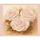 Розовые розы Канва с рисунком для вышивки бисером Конек