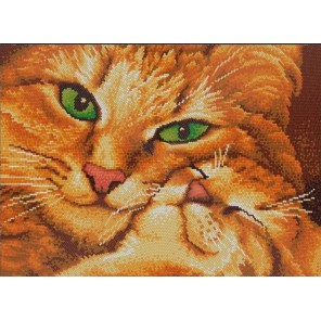 Кошка с котенком Канва с рисунком для вышивки бисером Конек