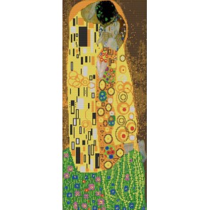 Пример оформления в рамке Поцелуй Г.Климт Канва с рисунком для вышивки бисером Конек 9618