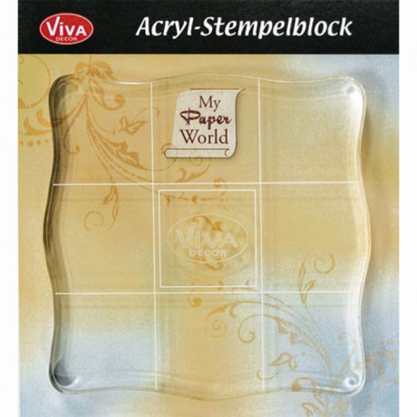 Акриловый блок Основа для штампов 10x10 Acryl-Blocke Viva Decor
