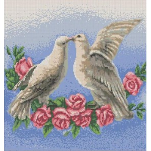 Голуби Канва с рисунком для вышивки бисером Конек
