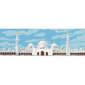 Пример оформления в рамке Мечеть Шейха Заида Канва с рисунком для вышивки бисером Конек 9679
