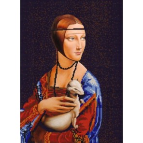 Дама с горностаем Канва с рисунком для вышивки бисером Конек