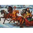 Тройка лошадей Канва с рисунком для вышивки бисером Конек