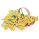 Жёлтые тюльпаны Канва с рисунком для вышивки бисером Конек