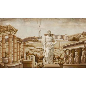 Пример оформления в рамке Античная Греция Канва с рисунком для вышивки бисером Конек 9881