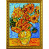 Пример оформления в рамке Подсолнухи (Ван Гог) Канва с рисунком для вышивки бисером Конек 9899