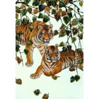 Пара тигров Канва с рисунком для вышивки бисером Конек