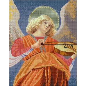Пример оформления в рамке Ангел играющий на виоле Канва с рисунком для вышивки бисером Конек 9943