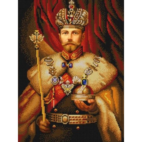 Николай Второй Канва с рисунком для вышивки бисером Конек