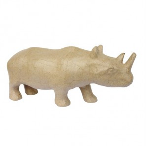 Носорог 25х7,2х11 Фигурка из папье-маше объемная 