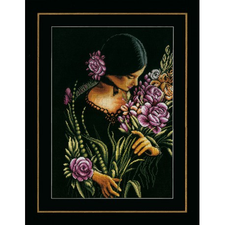  Woman & flowers Набор для вышивания LanArte PN-0165378
