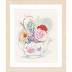  Flowers in teapot Набор для вышивания LanArte PN-0155692