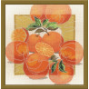 Пример оформления в рамке Дары садов Апельсины Набор для вышивания Овен 460