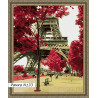 В рамке N133 Красота Парижа Раскраска картина по номерам на холсте 