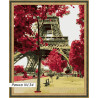 В рамке N134 Красота Парижа Раскраска картина по номерам на холсте 