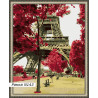 В рамке N143 Красота Парижа Раскраска картина по номерам на холсте 