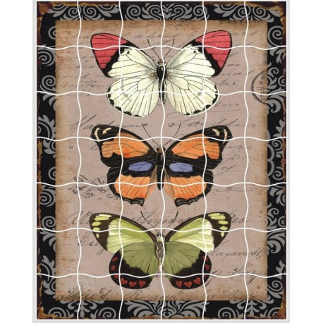 Бабочки Пазл объемный с клеевым покрытием