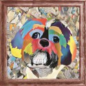 Разноцветная собака Набор для создания картины из пайеток