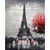  Вечер в Париже Картина по номерам на дереве KD0089