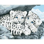 * Детеныши снежного леопарда 91079 Раскраска по номерам Dimensions 