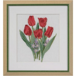  Красные тюльпаны Набор для вышивания Permin 70-2301