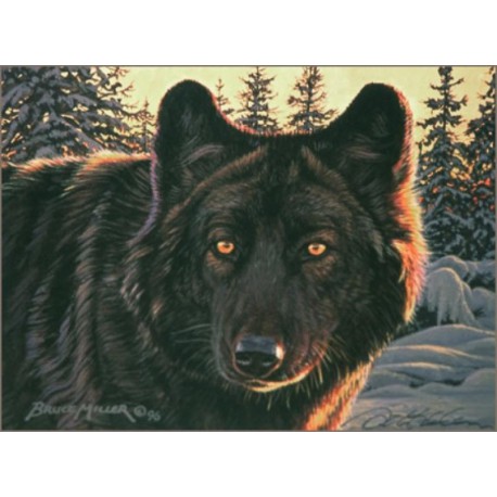  Черный волк Набор для вышивания Kustom Krafts 98567