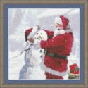 Санта и снеговик Набор для вышивания Kustom Krafts 97697