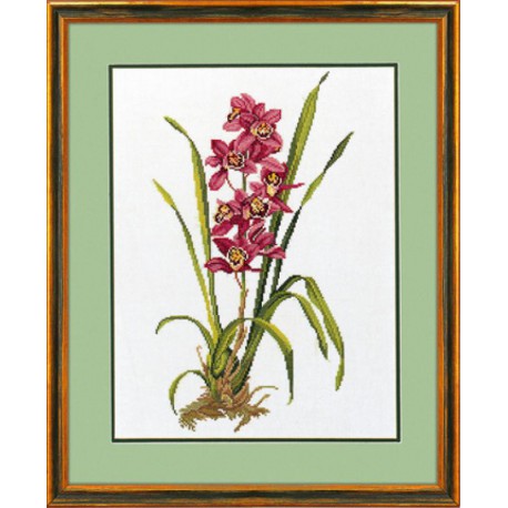  Красная орхидея Набор для вышивания Eva Rosenstand 14-155