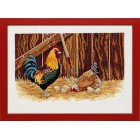  Петух, курица и цыплята Набор для вышивания Eva Rosenstand 12-996
