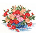 Букет роз в синей вазе Набор для вышивания Eva Rosenstand