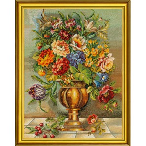  Цветы в бронзовой вазе Набор для вышивания Eva Rosenstand 12-587