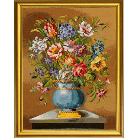  Голубые цветы в вазе Набор для вышивания Eva Rosenstand 14-163