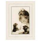  Девочка и котенок Набор для вышивания Vervaco PN-0155013