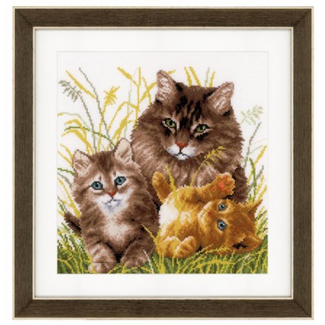  Кошачье семейство Набор для вышивания Vervaco PN-0156114