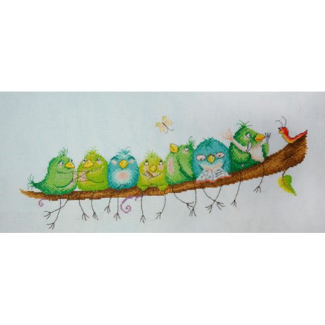  Веселые птички Elina Ellis illustration Набор для вышивания Марья Искусница 15.001.22