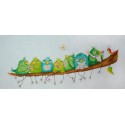 Веселые птички Elina Ellis illustration Набор для вышивания Марья Искусница