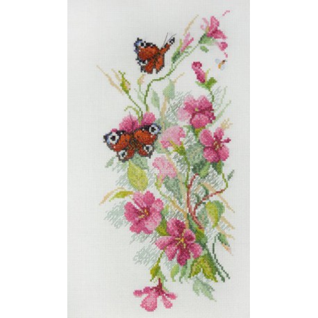  Цветы и бабочки по рисунку О. Цуриной Набор для вышивания Марья Искусница 04.011.02