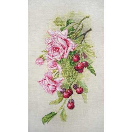 Розы и вишня по картине К. Кляйн Набор для вышивания Марья Искусница 06.002.44