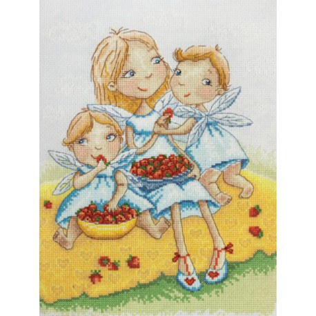  Ангелочки по рисунку Э. Эллис Набор для вышивания Марья Искусница 15.001.34