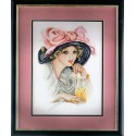 Девушка с розовым бантом по картине Харрисона Фишера Набор для вышивания Марья Искусница